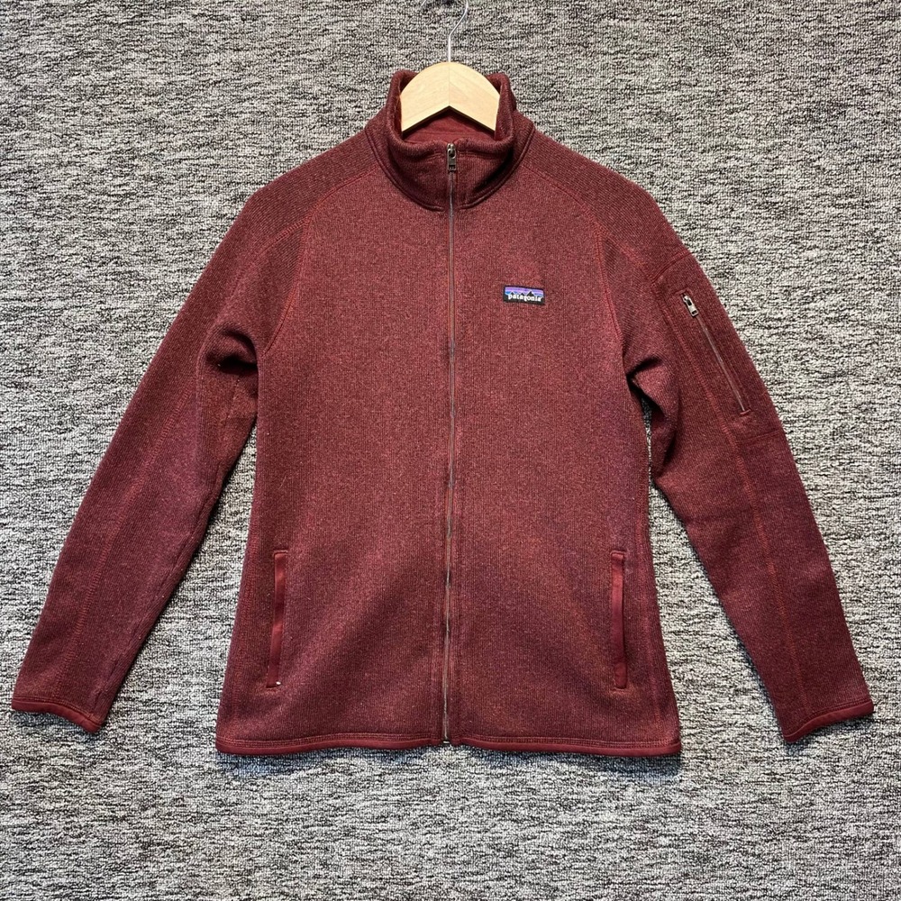 Patagonia Better Sweater Jacket Womens M Burgundy Red Full Zip Fleece Outdoor